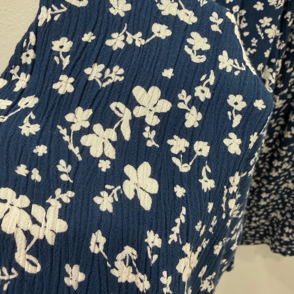 Dip Blue Floral Pattern Wide Pants size M - Picture 8 of 11